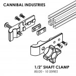 Cannibal Industries - 1/2" Shaft Clamp for 80/20-10