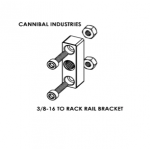 Cannibal Industries - Rack Rail to Threaded 3/8-16