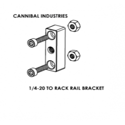 Cannibal Industries - Rack Rail to Threaded 1/4-20