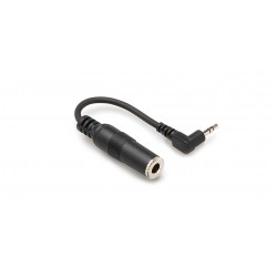 HOSA - MHE-100.5 Headphone Adaptor (1/4" TRS to RA 3.5 mm / 6 in) 