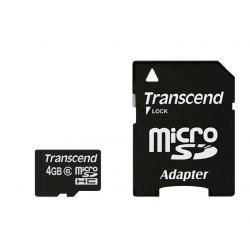 Transcend - 4GB microSDHC Class 6 Memory Card 